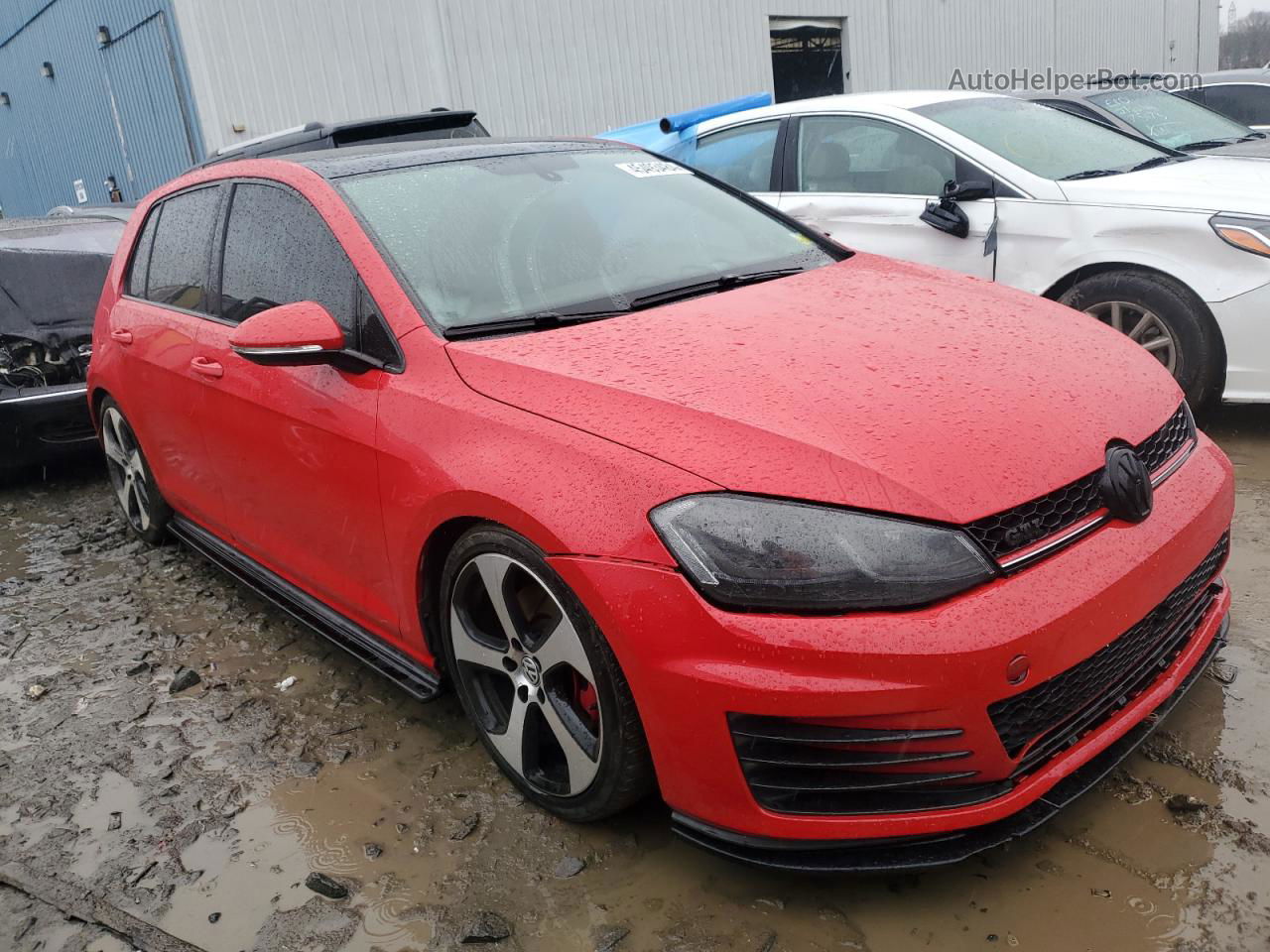 2015 Volkswagen Gti  Red vin: 3VW5T7AU2FM050862