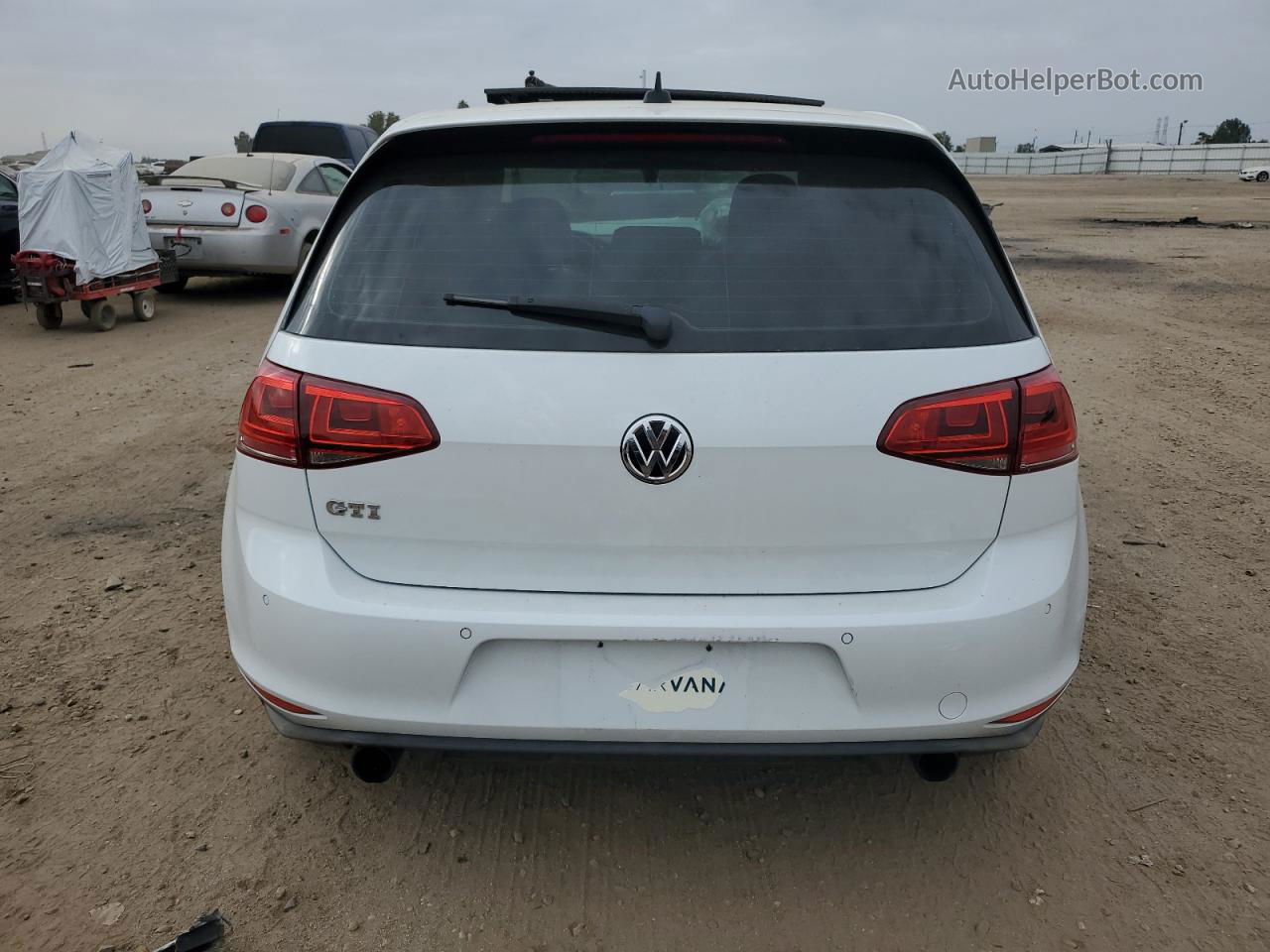 2015 Volkswagen Gti  White vin: 3VW5T7AU2FM098751