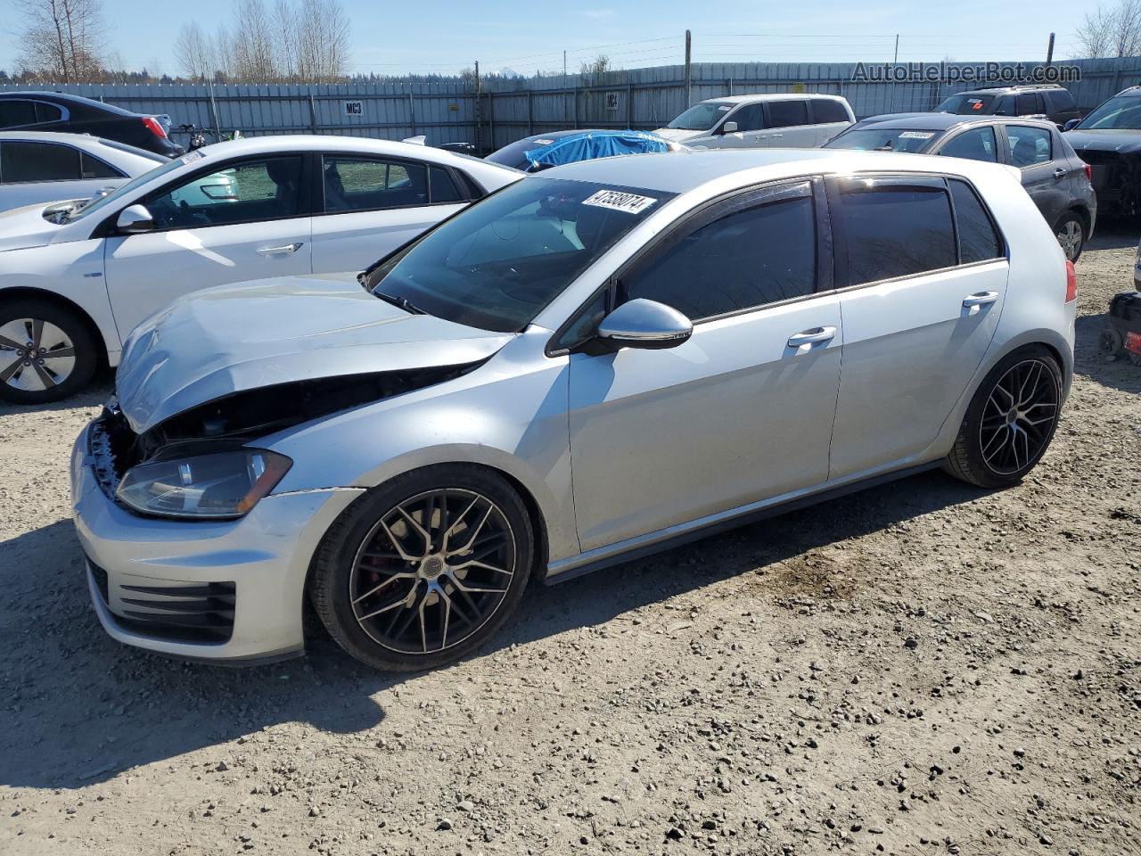 2015 Volkswagen Gti  Серебряный vin: 3VW5T7AU3FM035948