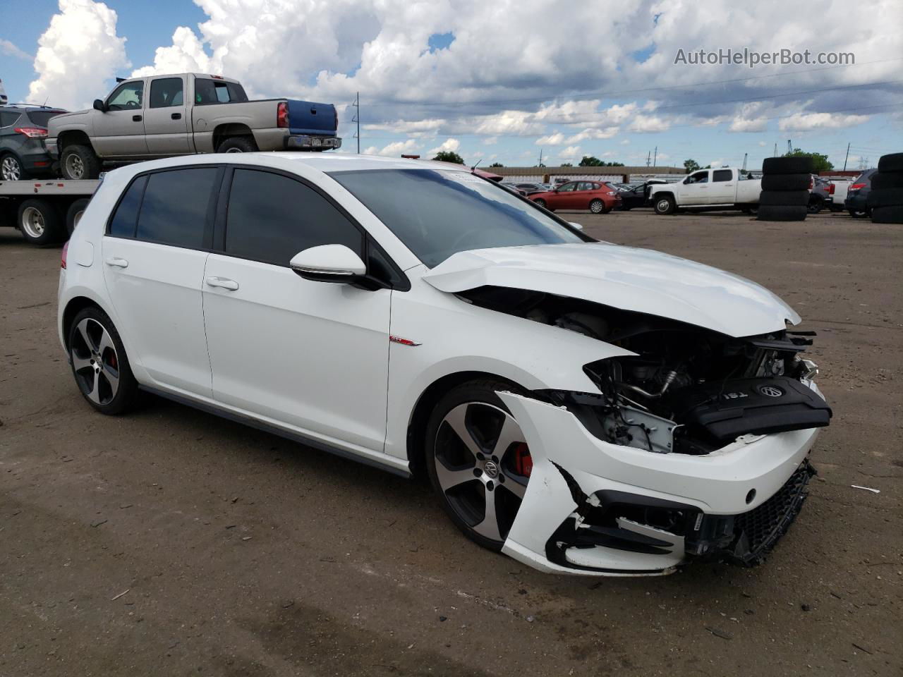 2019 Volkswagen Gti S White vin: 3VW5T7AU3KM003544