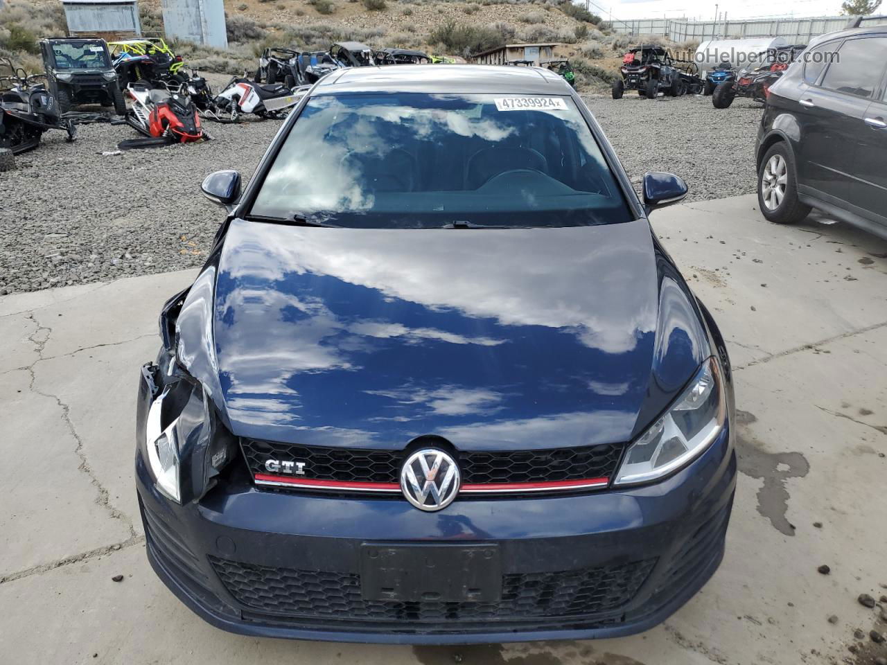 2015 Volkswagen Gti  Blue vin: 3VW5T7AU4FM028023