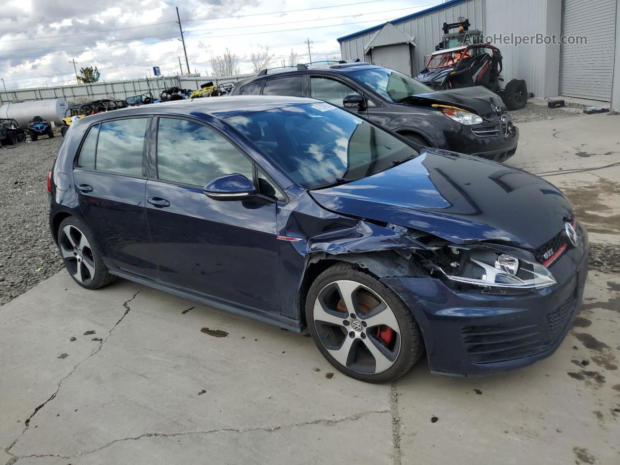 2015 Volkswagen Gti  Blue vin: 3VW5T7AU4FM028023