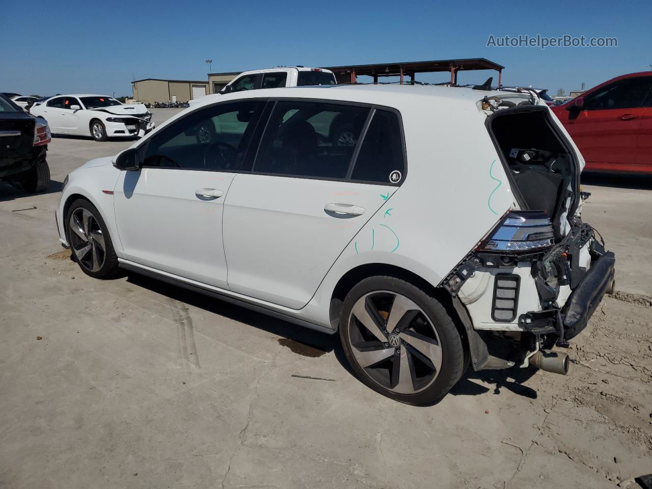 2019 Volkswagen Gti S White vin: 3VW5T7AU4KM014634