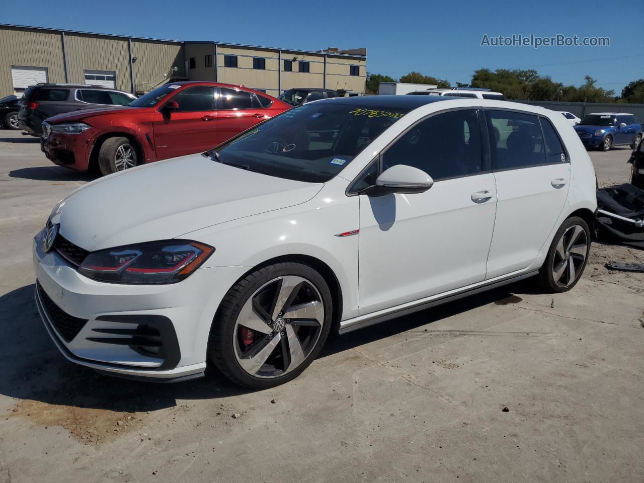 2019 Volkswagen Gti S White vin: 3VW5T7AU4KM014634