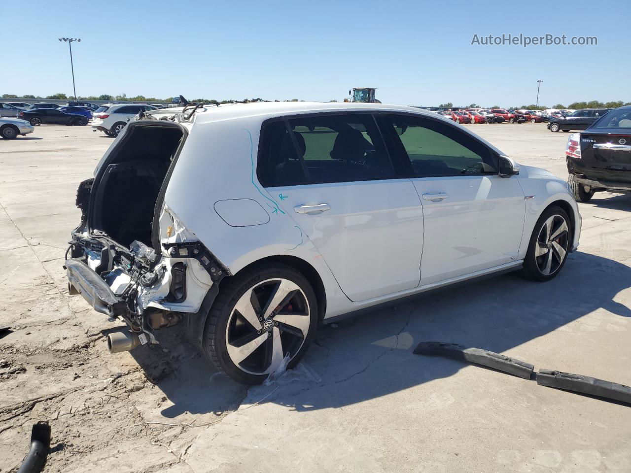 2019 Volkswagen Gti S White vin: 3VW5T7AU4KM014634