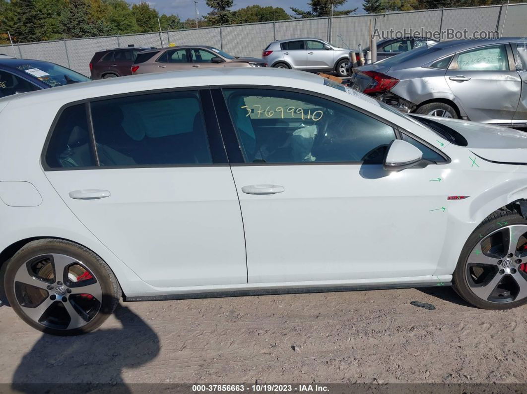 2019 Volkswagen Golf Gti S/se/autobahn White vin: 3VW5T7AU4KM025732