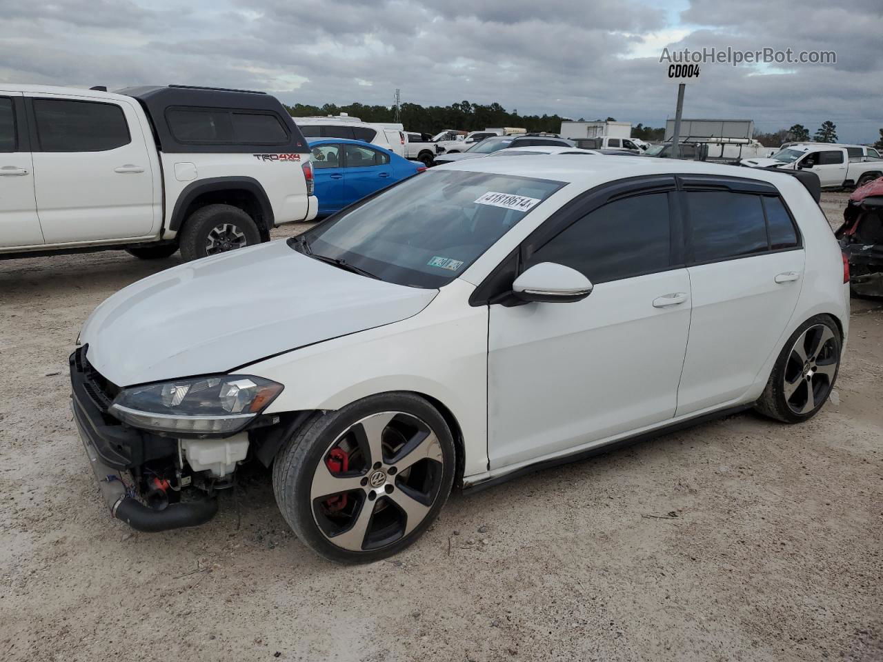 2019 Volkswagen Gti S White vin: 3VW5T7AU5KM028588