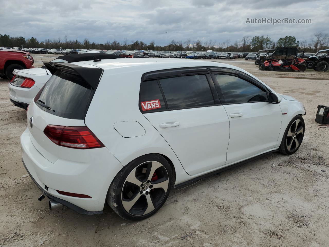 2019 Volkswagen Gti S White vin: 3VW5T7AU5KM028588