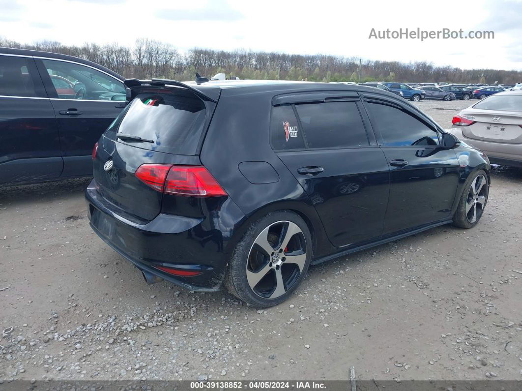 2015 Volkswagen Golf Gti 2.0t Autobahn 4-door Black vin: 3VW5T7AU6FM006945