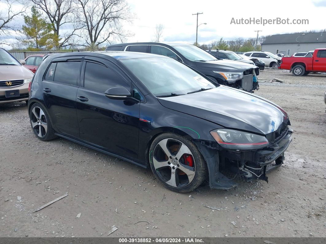 2015 Volkswagen Golf Gti 2.0t Autobahn 4-door Black vin: 3VW5T7AU6FM006945