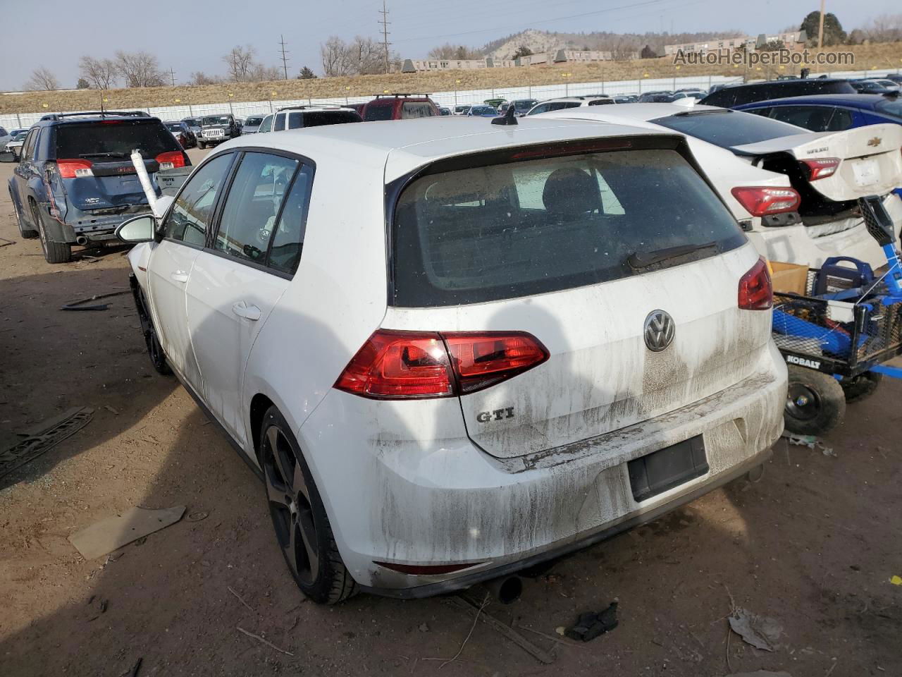 2015 Volkswagen Gti  White vin: 3VW5T7AU6FM058804