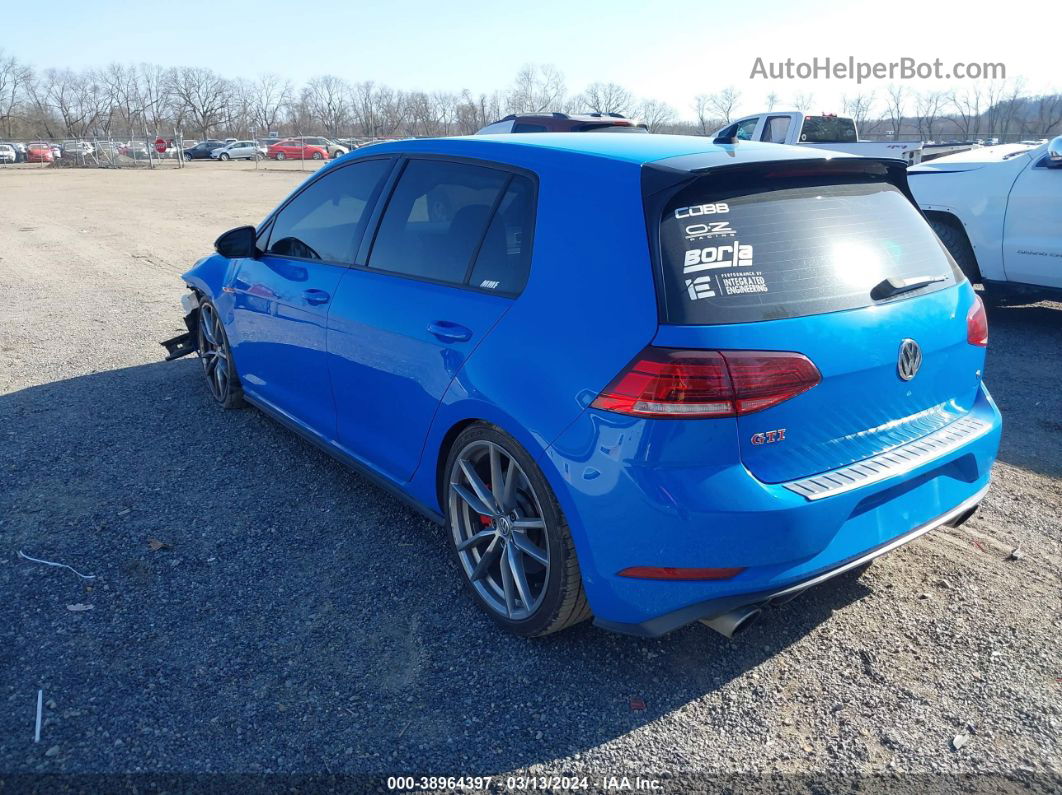 2019 Volkswagen Golf Gti 2.0t Autobahn/2.0t Rabbit Edition/2.0t S/2.0t Se Blue vin: 3VW5T7AU6KM015753