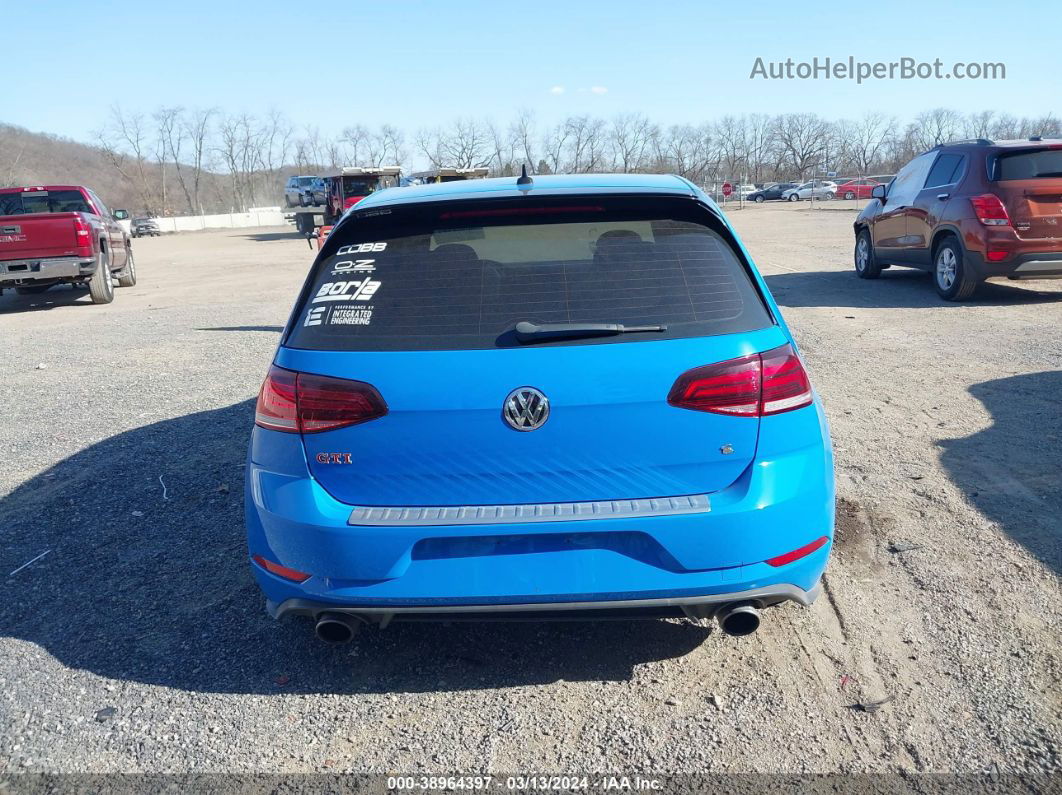 2019 Volkswagen Golf Gti 2.0t Autobahn/2.0t Rabbit Edition/2.0t S/2.0t Se Blue vin: 3VW5T7AU6KM015753