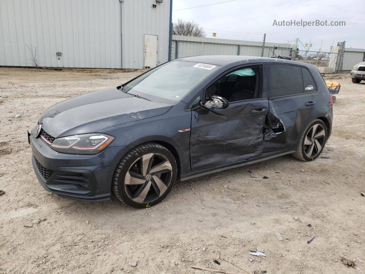 2019 Volkswagen Gti S Gray vin: 3VW5T7AU6KM029409