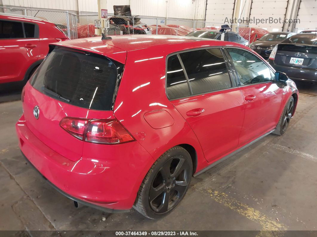 2015 Volkswagen Golf Gti Se Red vin: 3VW5T7AU7FM031479