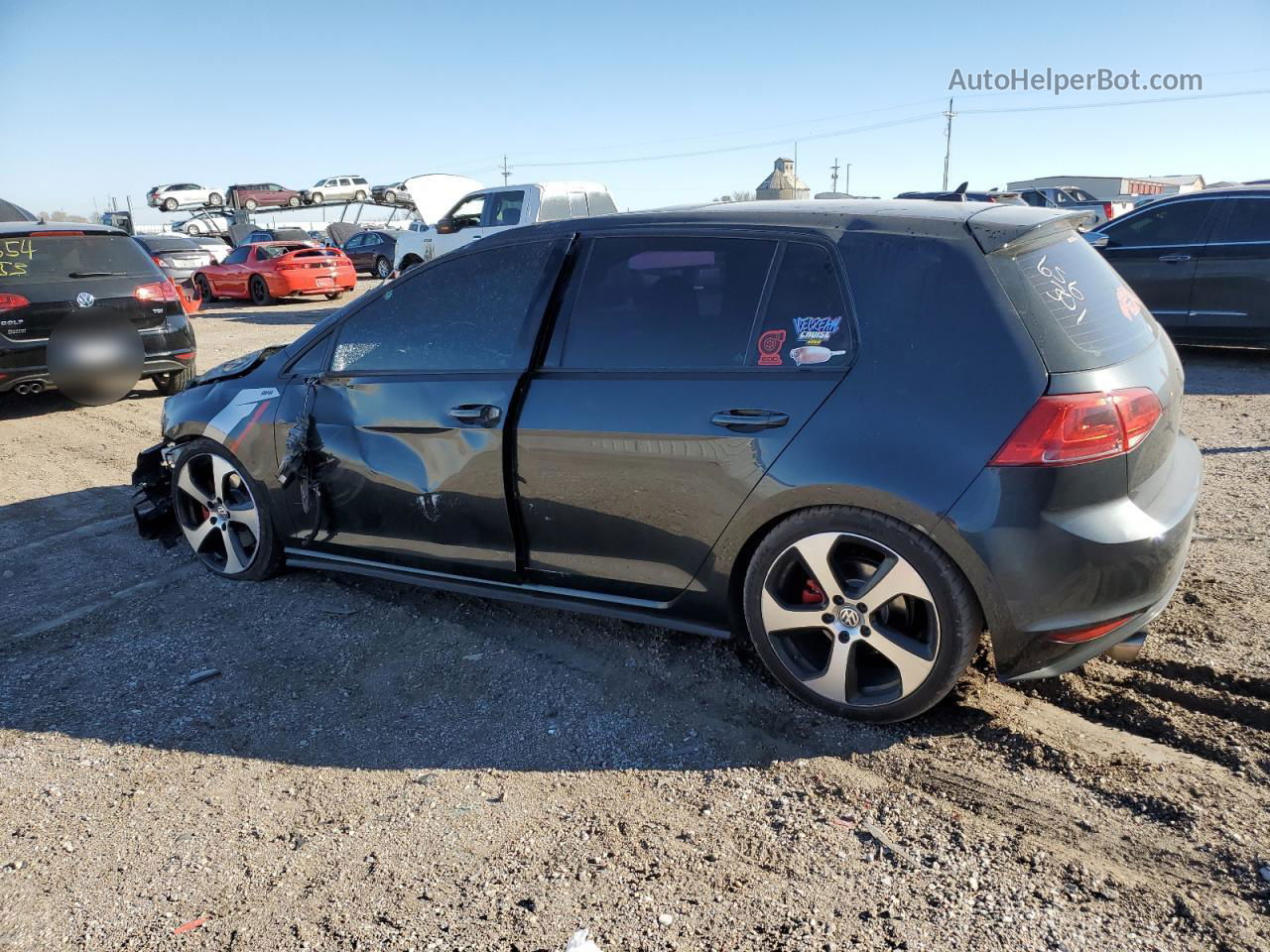 2015 Volkswagen Gti  Black vin: 3VW5T7AU7FM063476