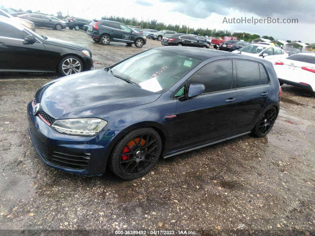 2016 Volkswagen Golf Gti S Blue vin: 3VW5T7AU7GM062765