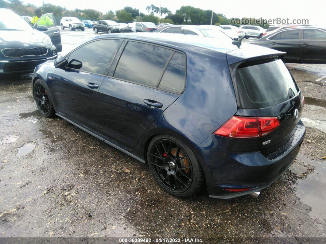 2016 Volkswagen Golf Gti S Синий vin: 3VW5T7AU7GM062765