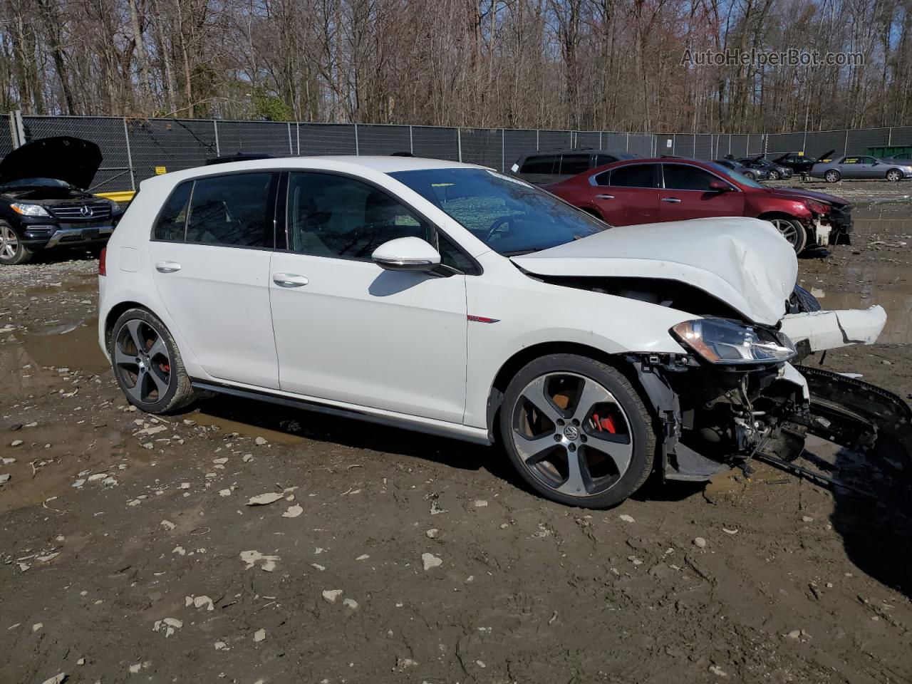 2017 Volkswagen Gti S White vin: 3VW5T7AU7HM047085