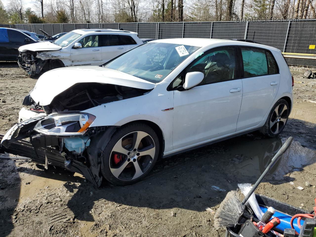 2017 Volkswagen Gti S White vin: 3VW5T7AU7HM047085