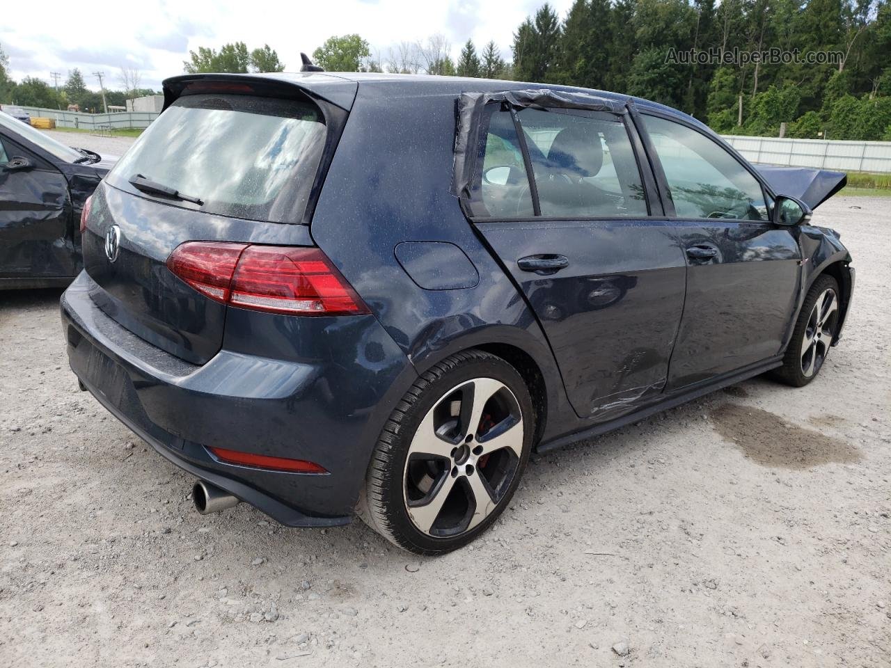 2019 Volkswagen Gti S Синий vin: 3VW5T7AU7KM002820