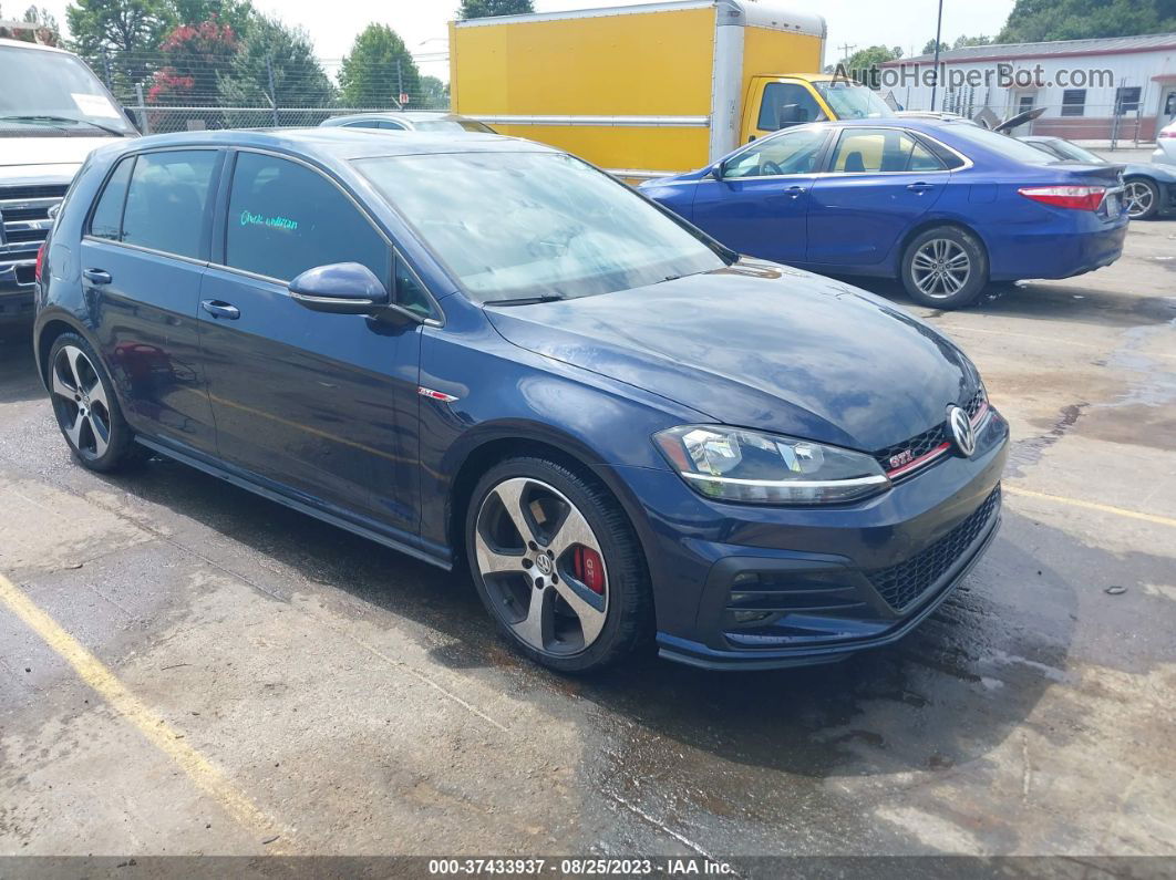 2019 Volkswagen Golf Gti S/se/autobahn Синий vin: 3VW5T7AU7KM025661