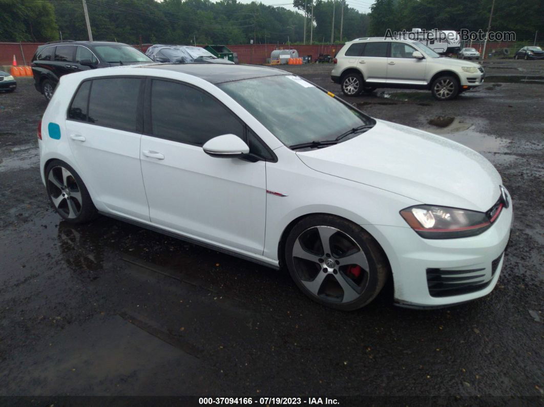 2015 Volkswagen Golf Gti Autobahn Белый vin: 3VW5T7AU8FM003674