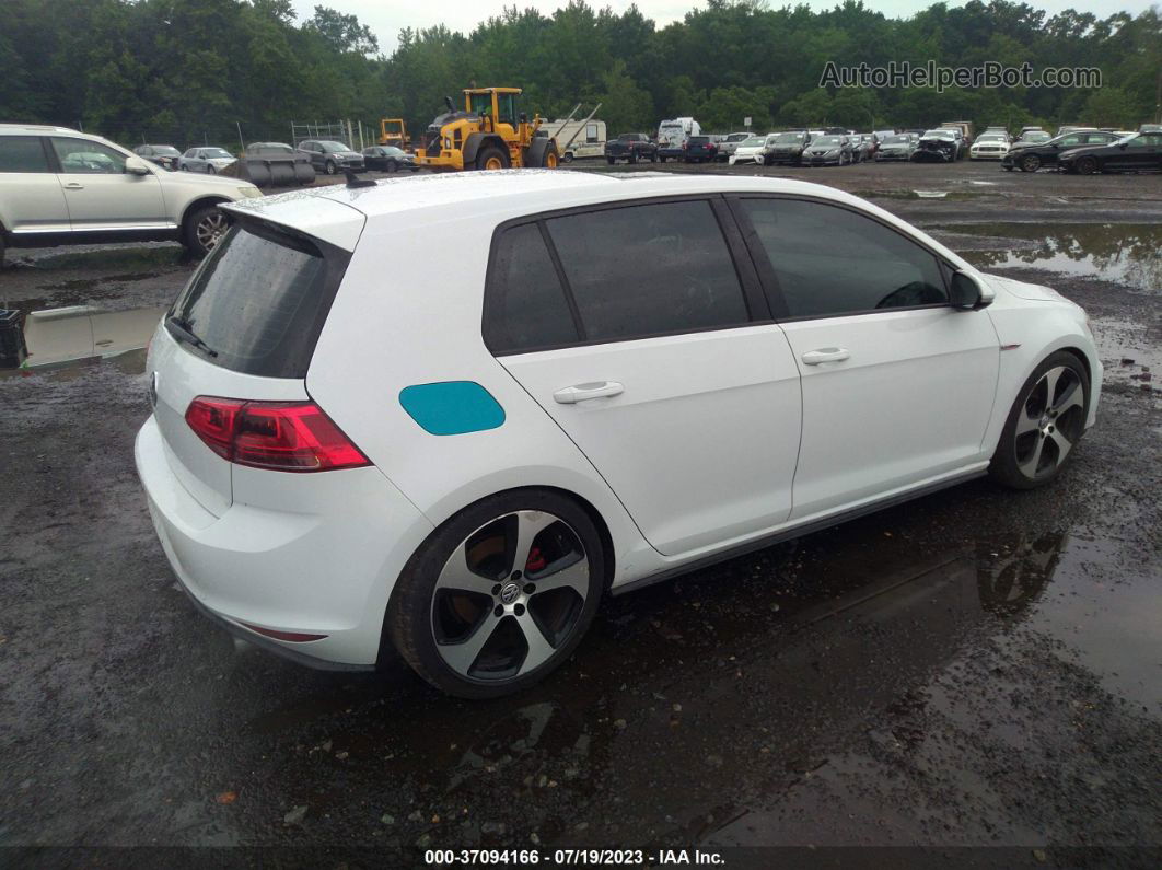 2015 Volkswagen Golf Gti Autobahn Белый vin: 3VW5T7AU8FM003674