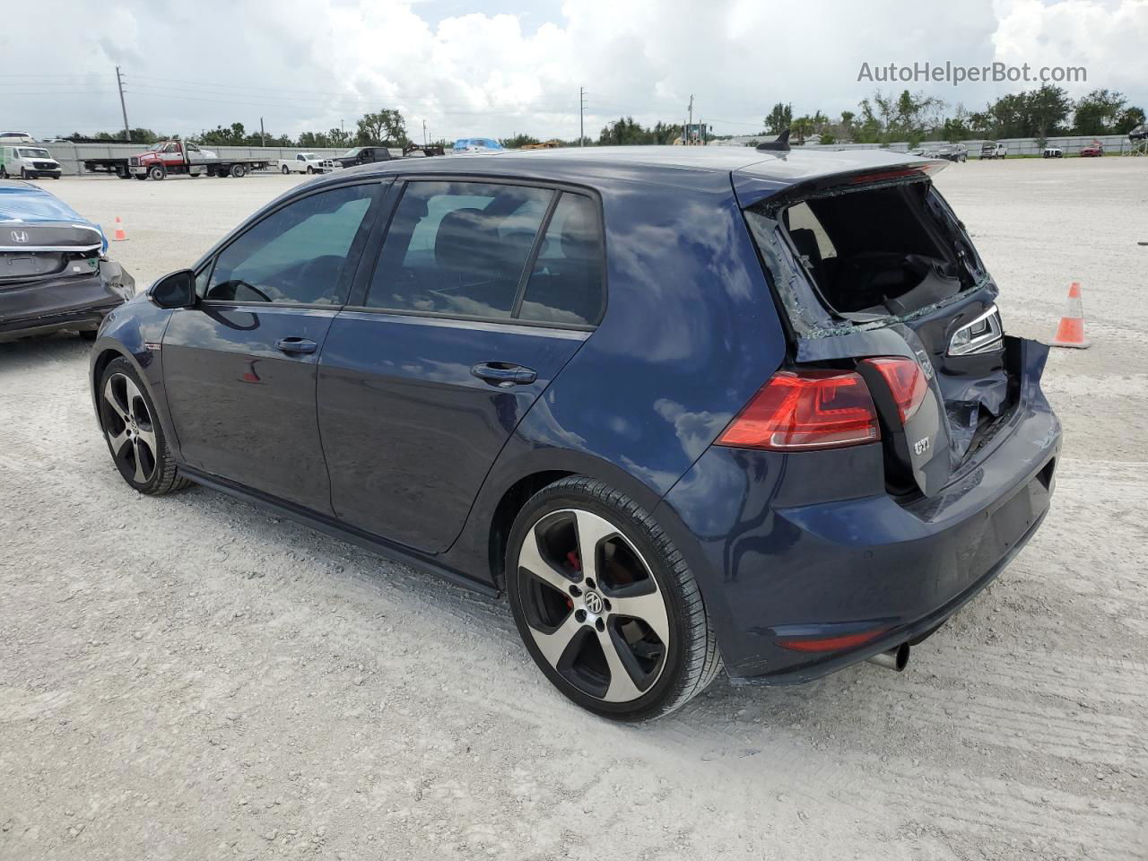 2015 Volkswagen Gti  Blue vin: 3VW5T7AU8FM015291