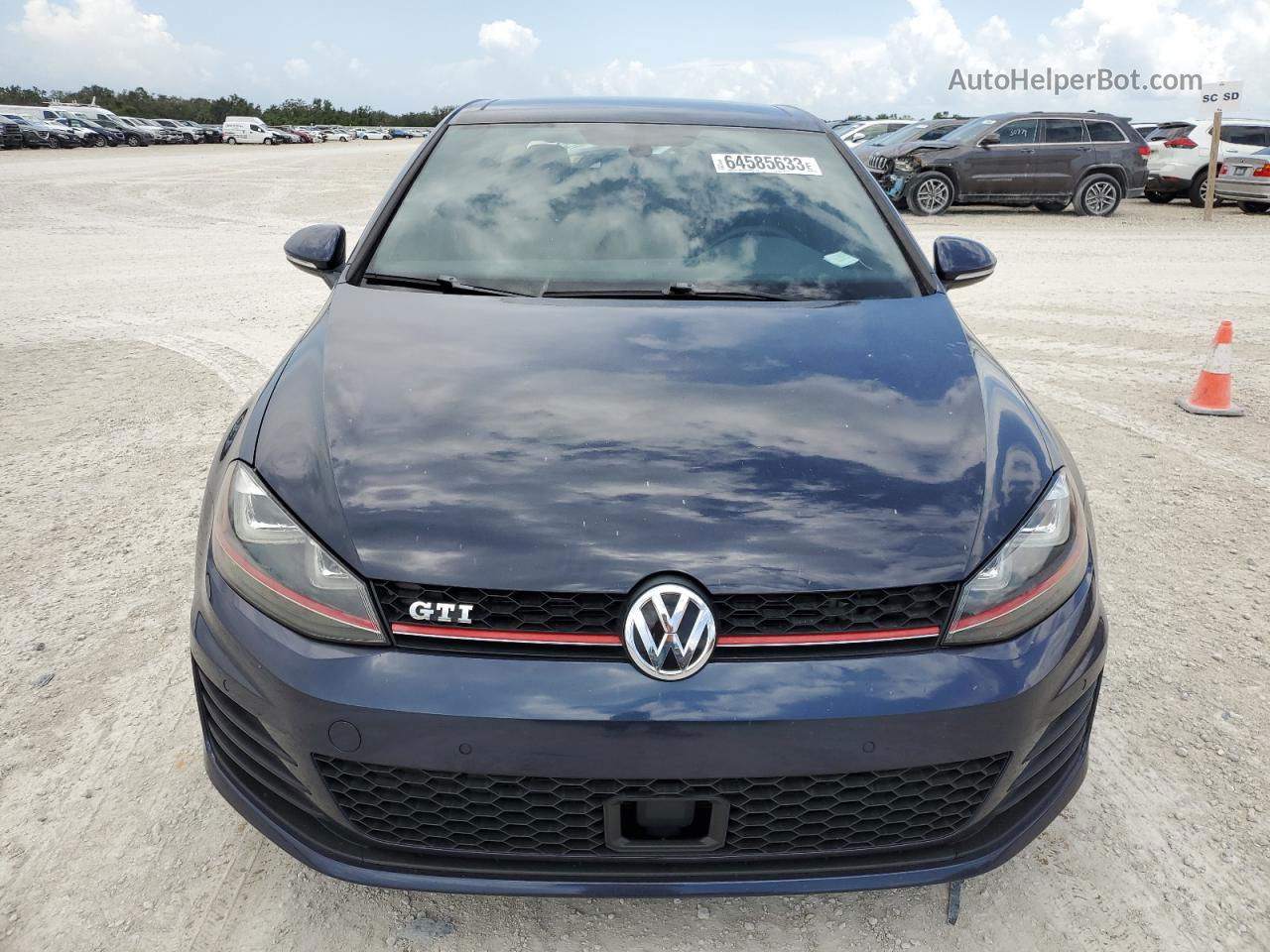 2015 Volkswagen Gti  Blue vin: 3VW5T7AU8FM015291