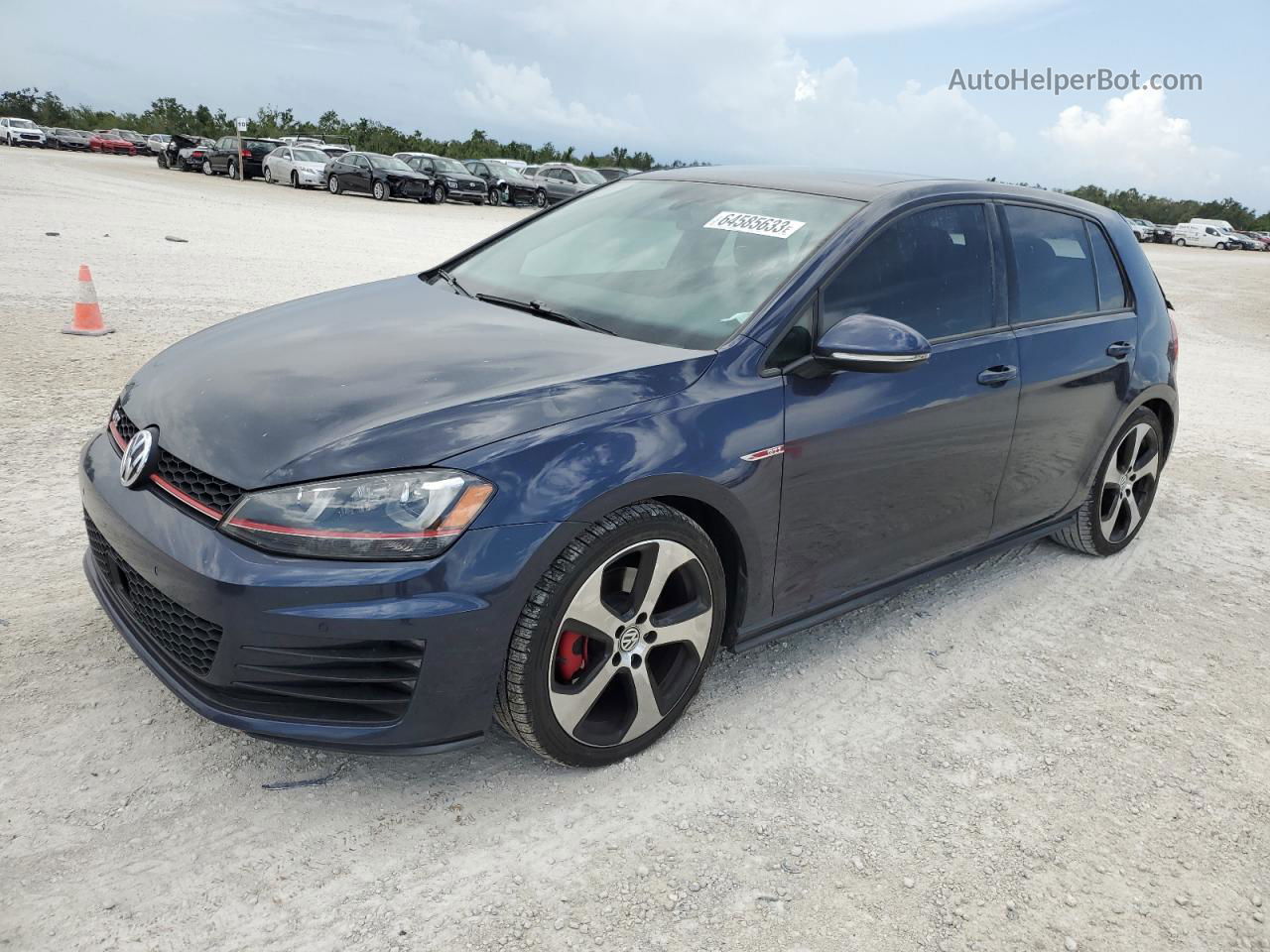 2015 Volkswagen Gti  Blue vin: 3VW5T7AU8FM015291