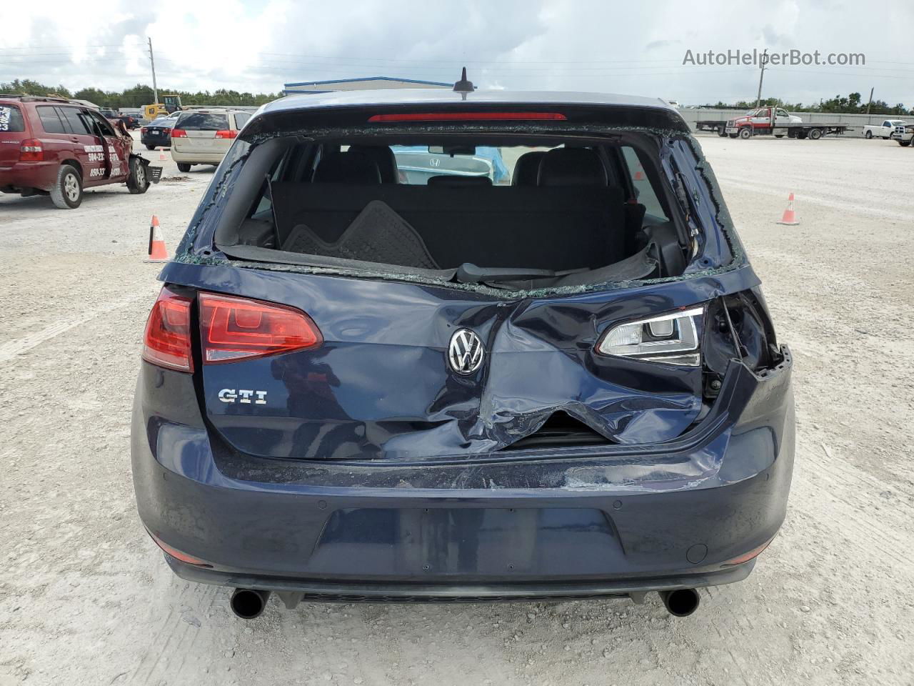 2015 Volkswagen Gti  Blue vin: 3VW5T7AU8FM015291