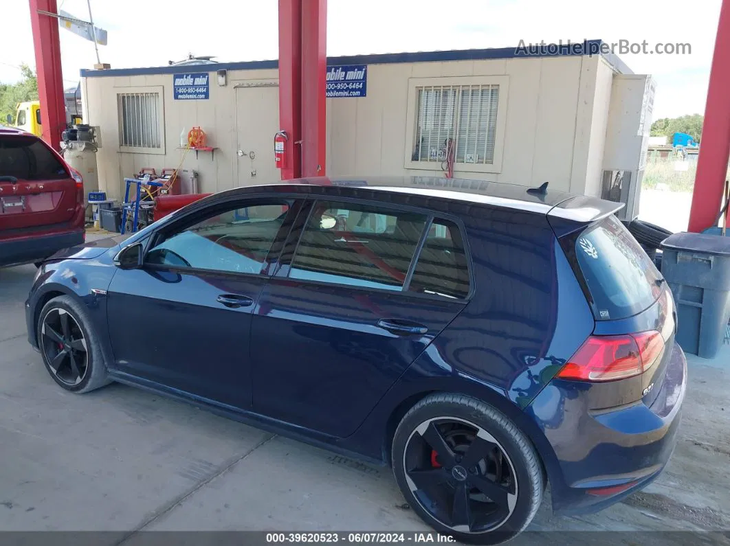 2017 Volkswagen Golf Gti Autobahn 4-door/s 4-door/se 4-door/sport 4-door Blue vin: 3VW5T7AU8HM019859