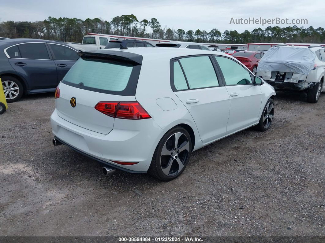 2017 Volkswagen Golf Gti Autobahn 4-door/s 4-door/se 4-door/sport 4-door White vin: 3VW5T7AU8HM067202