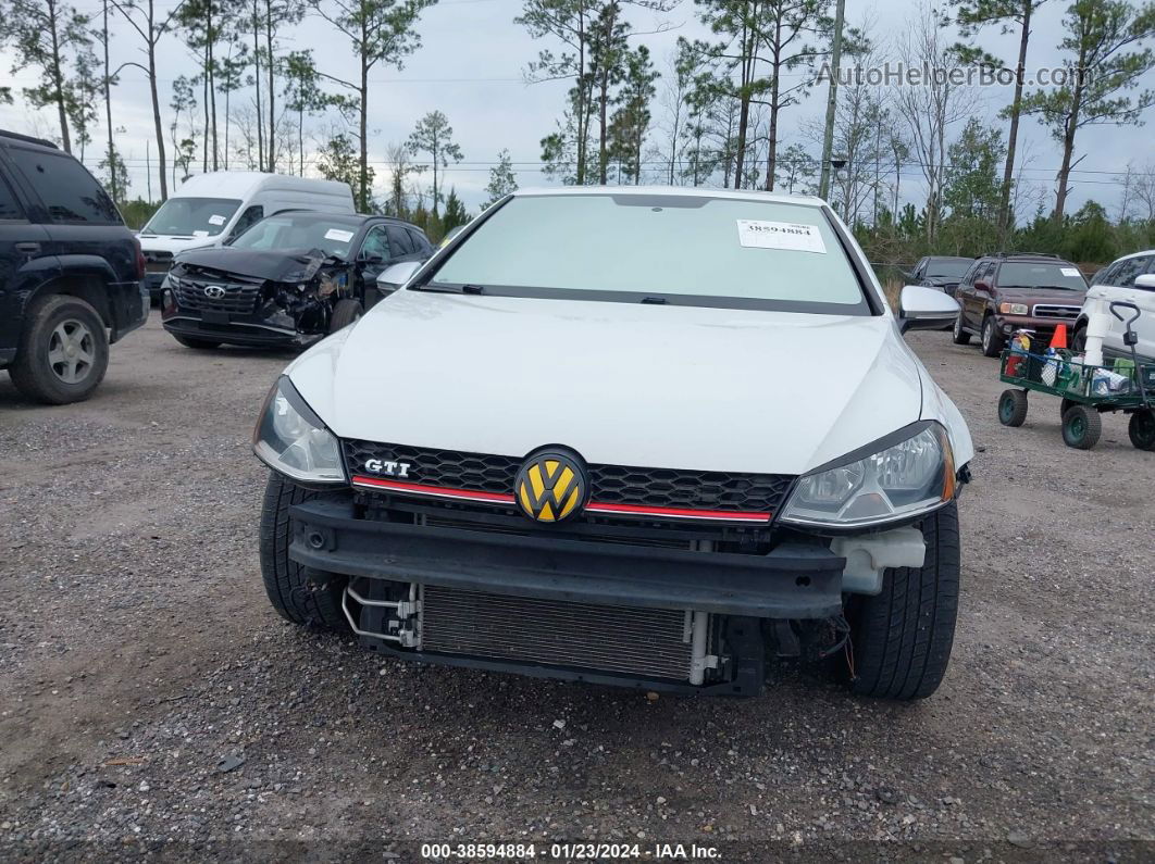 2017 Volkswagen Golf Gti Autobahn 4-door/s 4-door/se 4-door/sport 4-door White vin: 3VW5T7AU8HM067202