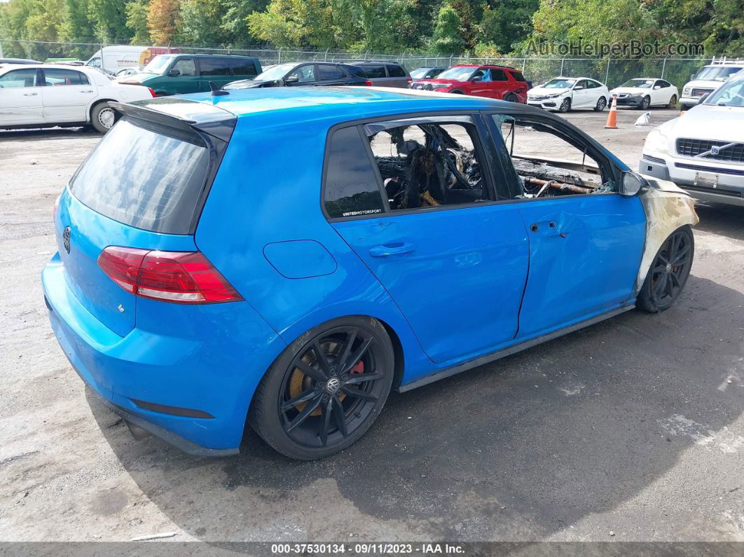 2019 Volkswagen Golf Gti S/se/autobahn Blue vin: 3VW5T7AU8KM010652