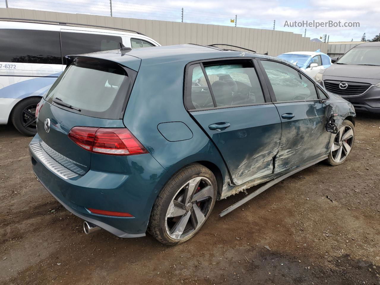 2019 Volkswagen Gti S Blue vin: 3VW5T7AU8KM026978