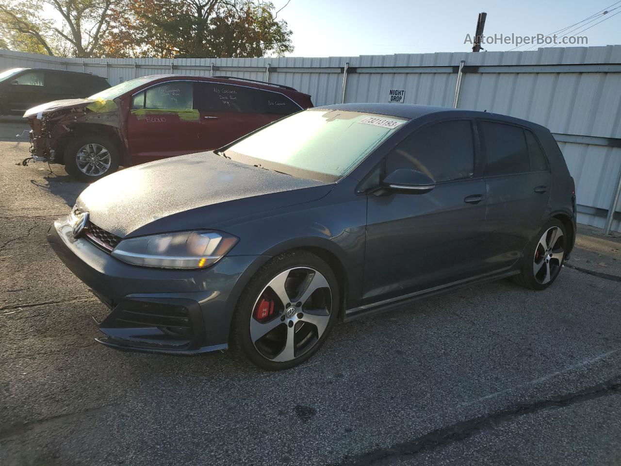 2019 Volkswagen Gti S Gray vin: 3VW5T7AU8KM027354