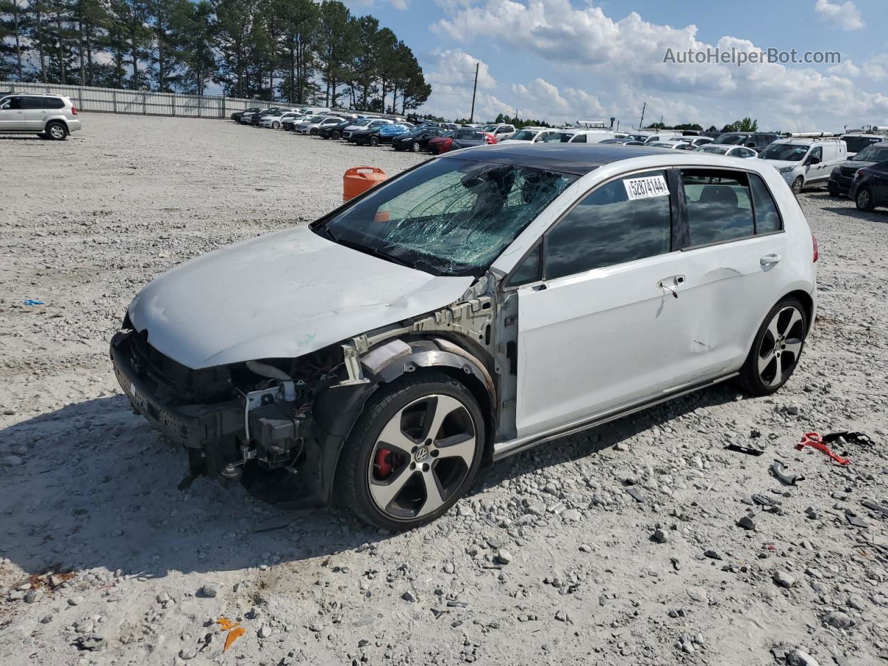 2015 Volkswagen Gti  White vin: 3VW5T7AU9FM001089