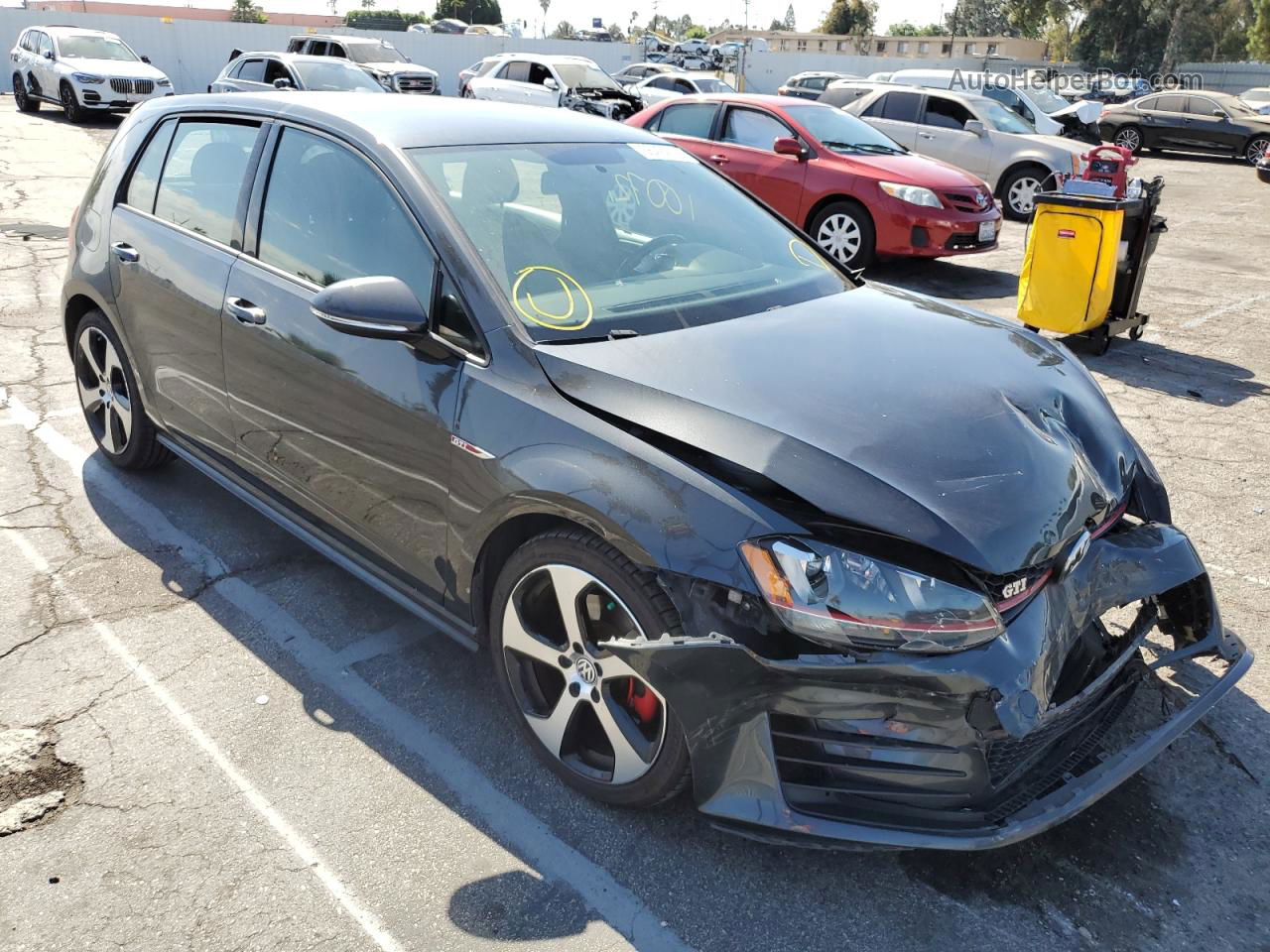 2015 Volkswagen Gti  Gray vin: 3VW5T7AU9FM046422