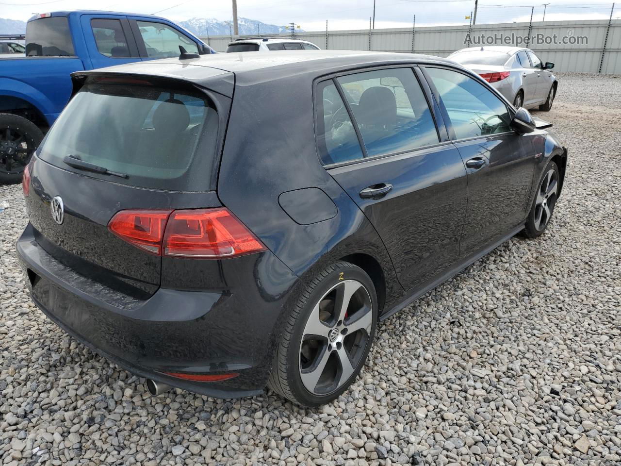 2015 Volkswagen Gti  Black vin: 3VW5T7AU9FM076228