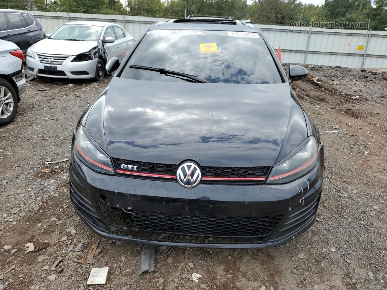 2015 Volkswagen Gti  Black vin: 3VW5T7AU9FM088265