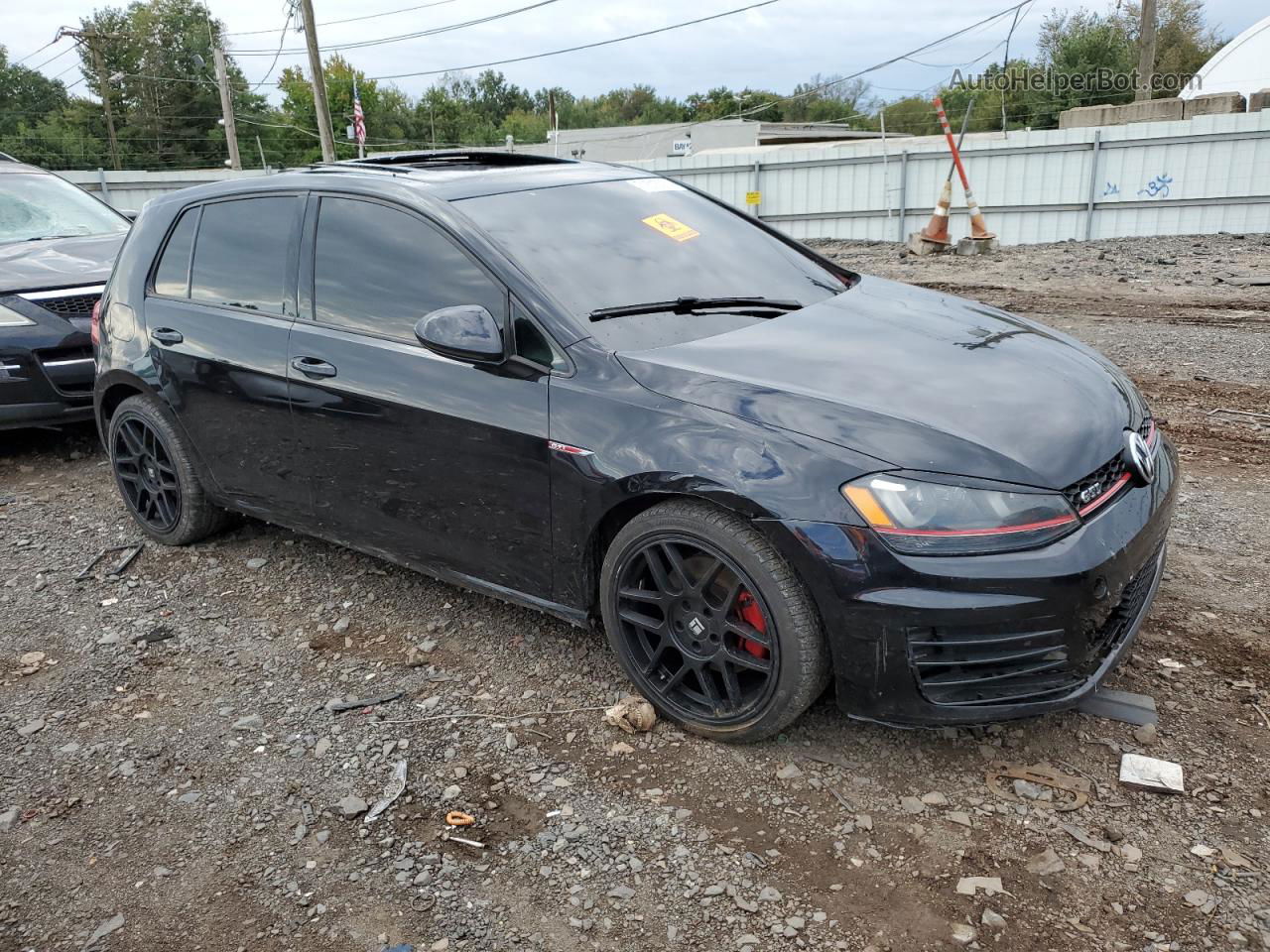 2015 Volkswagen Gti  Black vin: 3VW5T7AU9FM088265