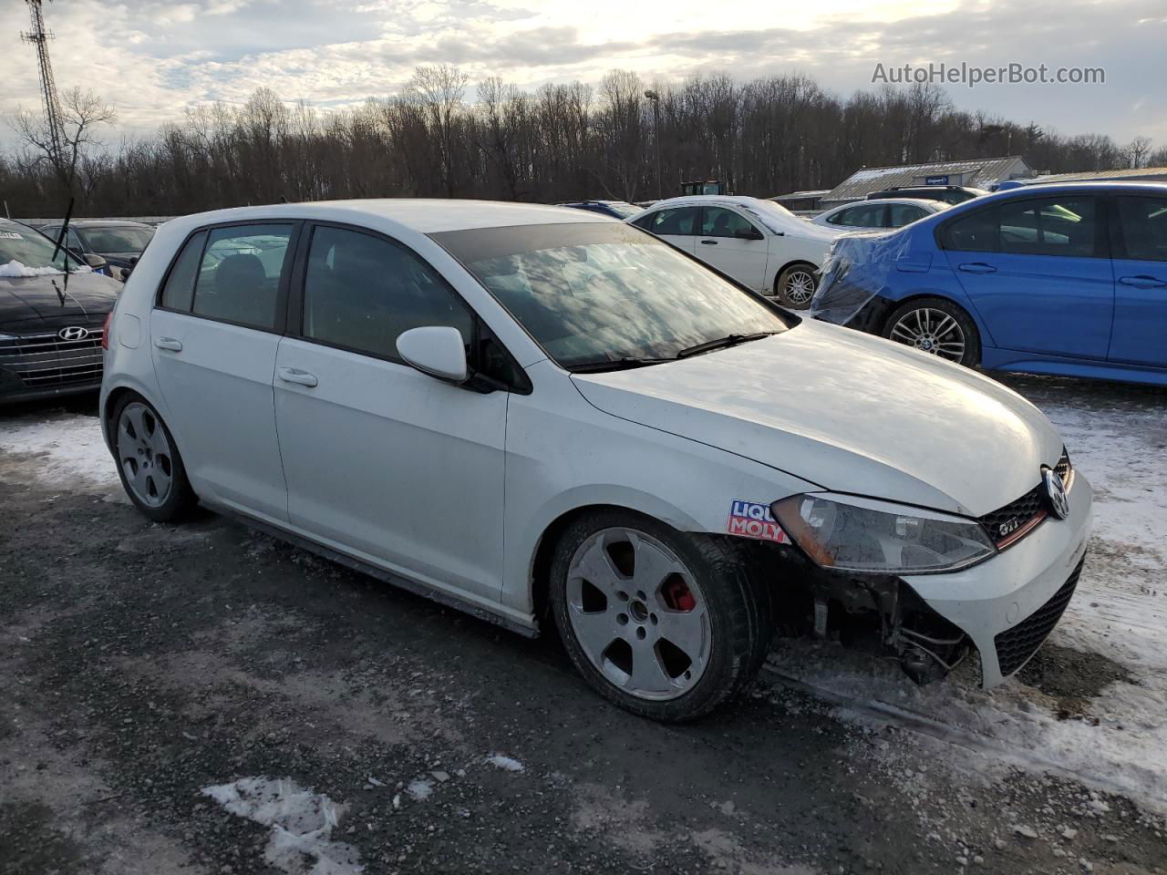 2015 Volkswagen Gti  White vin: 3VW5T7AU9FM104254