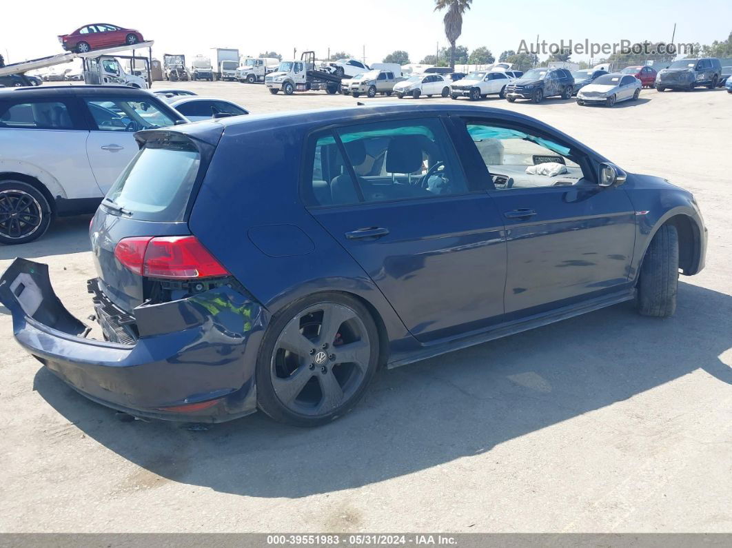 2017 Volkswagen Golf Gti Autobahn 4-door/s 4-door/se 4-door/sport 4-door Blue vin: 3VW5T7AU9HM075888