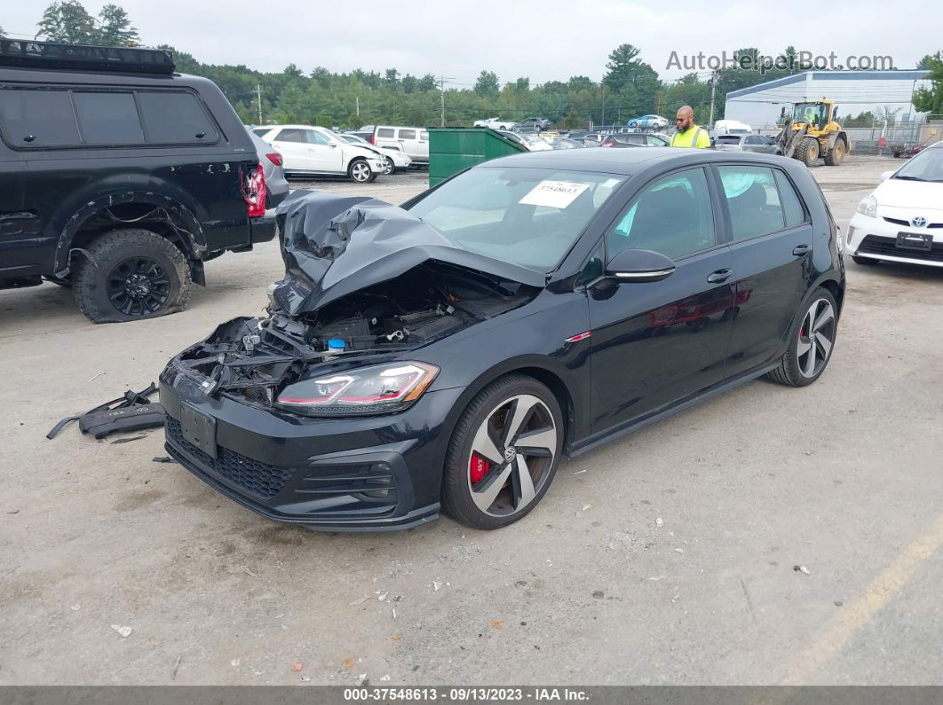 2019 Volkswagen Golf Gti S/se/autobahn Black vin: 3VW5T7AU9KM011776