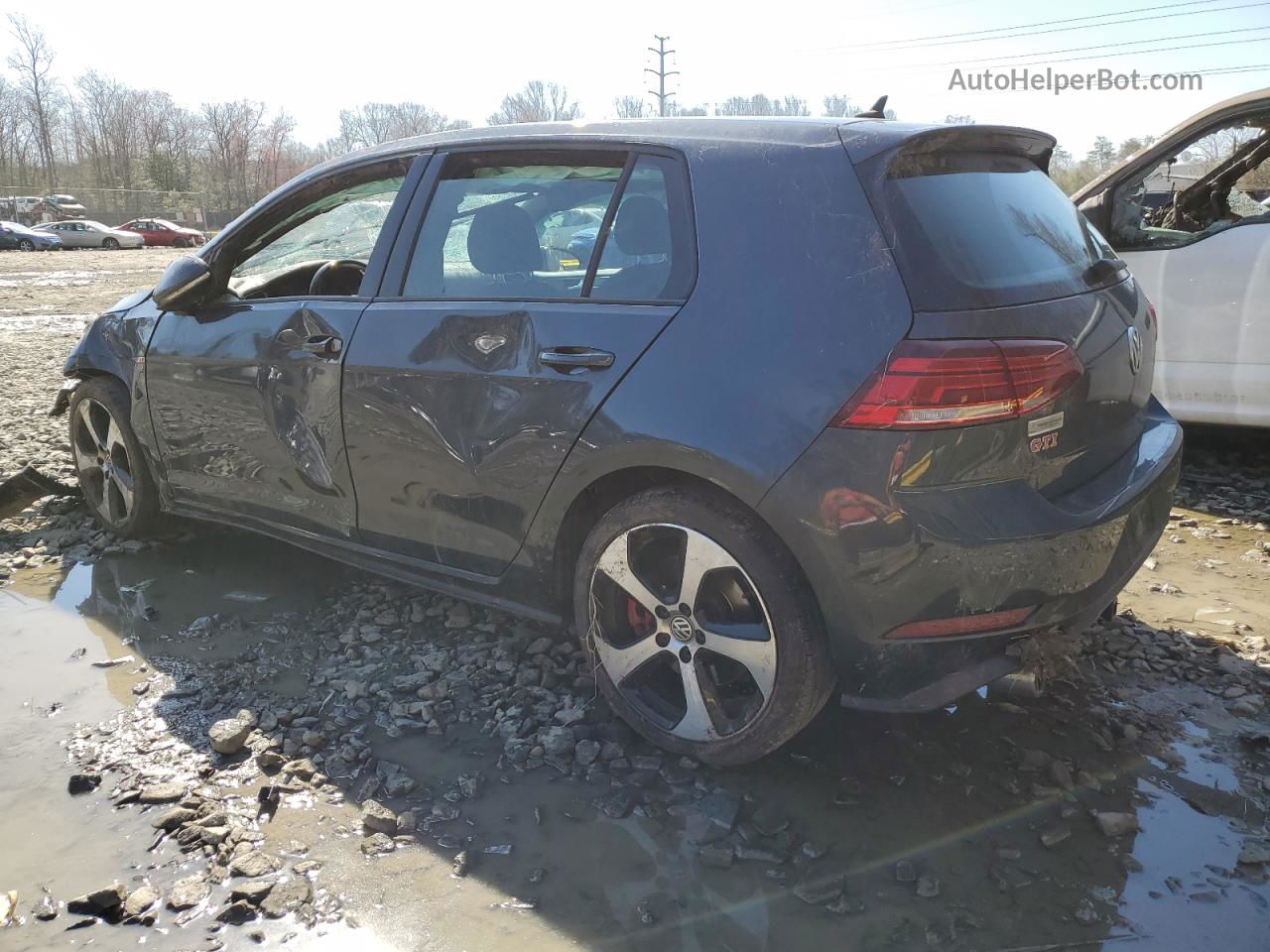 2019 Volkswagen Gti S Gray vin: 3VW5T7AU9KM017030