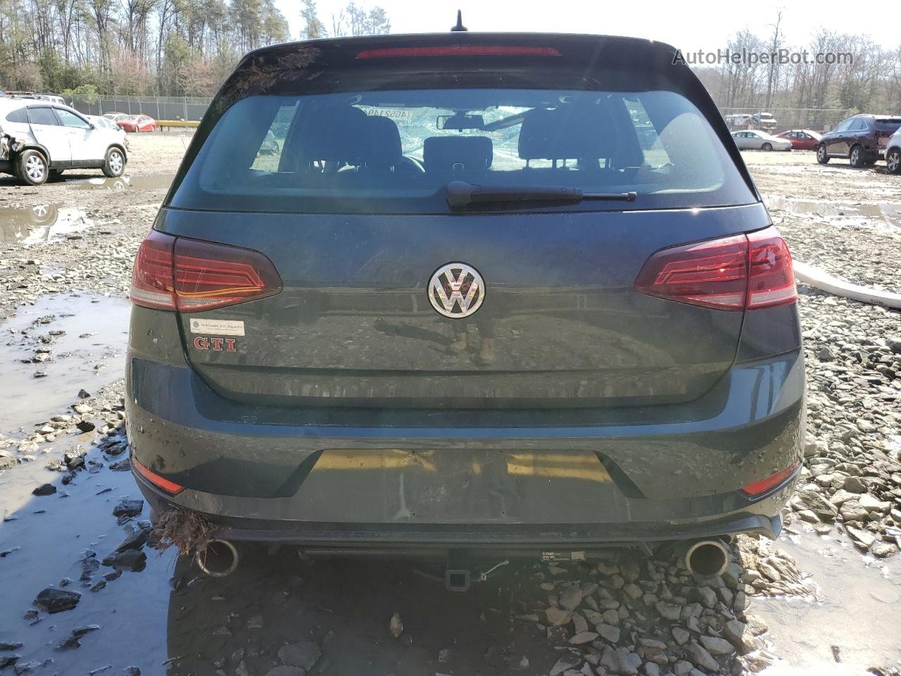 2019 Volkswagen Gti S Gray vin: 3VW5T7AU9KM017030