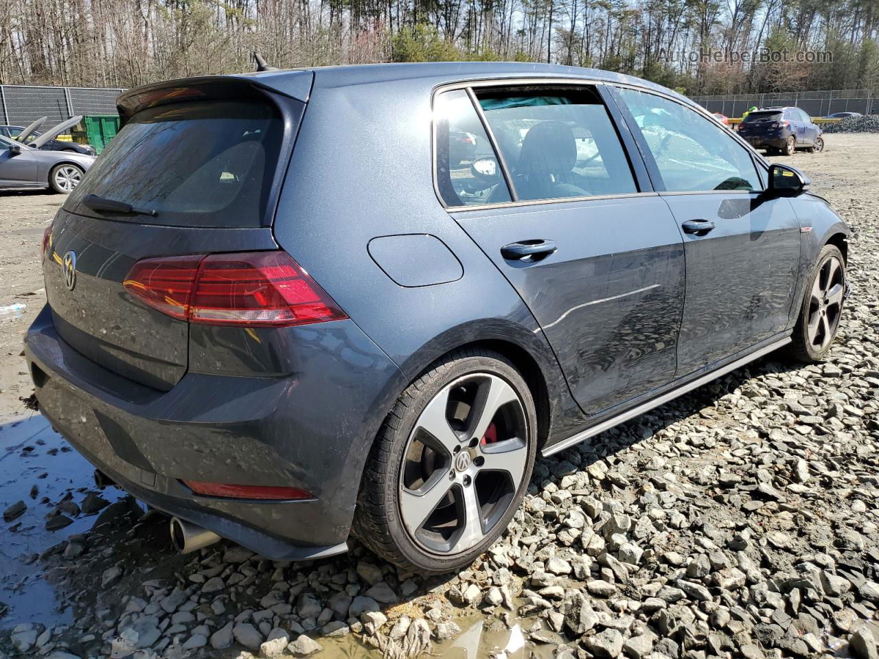 2019 Volkswagen Gti S Gray vin: 3VW5T7AU9KM017030