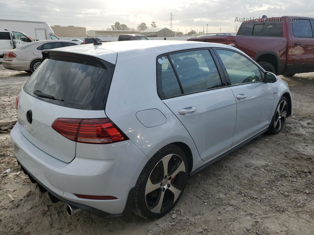 2019 Volkswagen Gti S White vin: 3VW5T7AU9KM034345